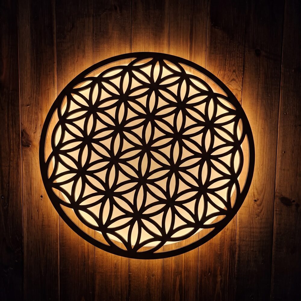 LED-Leuchte mit Blume des Lebens